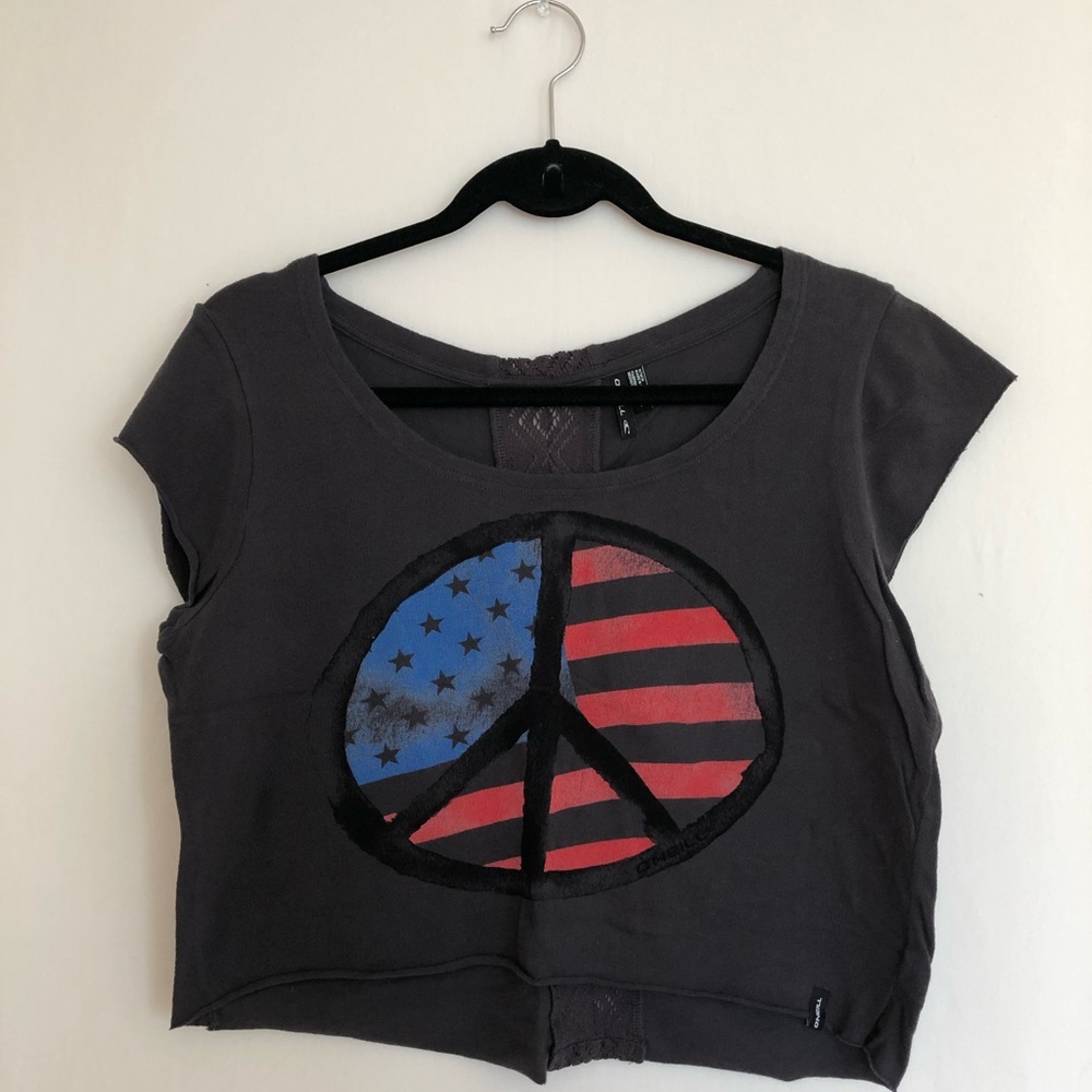 O’Neill Peace Sign Crop Top (4th of July Top)